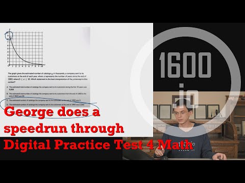 Digital SAT Math Test 4 Mod 1 Explanations by Yale Math Grad in UNDER 7 MINUTES