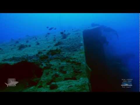 Gosei Maru, Truk Lagoon. Dive this Japanese WWII shipwreck with Blue Lagoon Dive Shop.