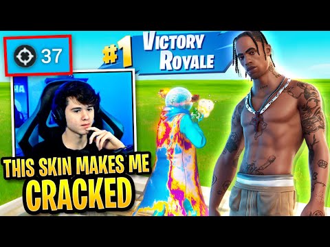 BUGHA First Game Using TRAVIS SCOTT Skin with NEW Keybinds! (Fortnite)