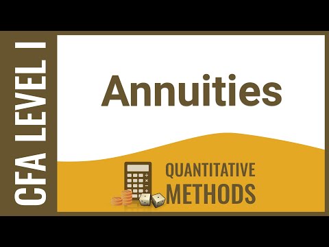 CFA Level I Quant - Annuities