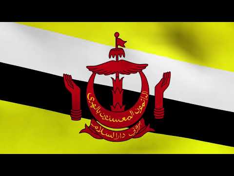 [10 Hours] Brunei Flag Waving - Video & Audio - Waving Flags