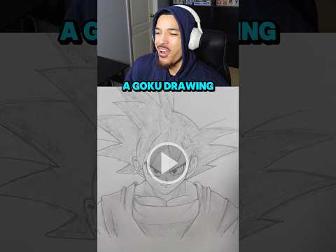 GOKU UNDRAWING TUTORIAL? 💀 (Credit: MarkLiamSmith) #anime #manga #shorts