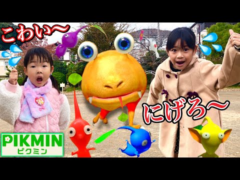 【ピクミンごっこ】チャッピーが公園で大暴れしてピクミン達と逃げました…