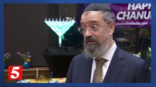 Lighting of the Menorah at the Chabad of Nashville