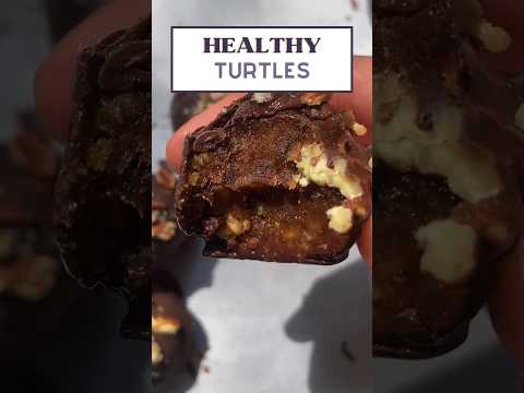 3 Ingredient Healthy Turtles! NEW OBSESSION #pecans #healthydessert #dates