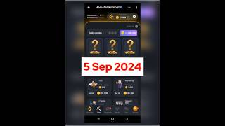 Today 5 September Hamster Kombat Daily Combo Card |Hamster Kombat Daily Combo Today#hamstersoftiktok