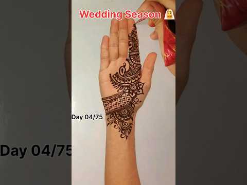 Stylish Mehndi Design 🔥 Wedding Season in November #shorts Day 04/75