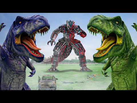 The Battle: MECHA GODZILLA VS KONG & T-REX | New Hollywood Movie | Jurassic World Dinosaur Fan Movie