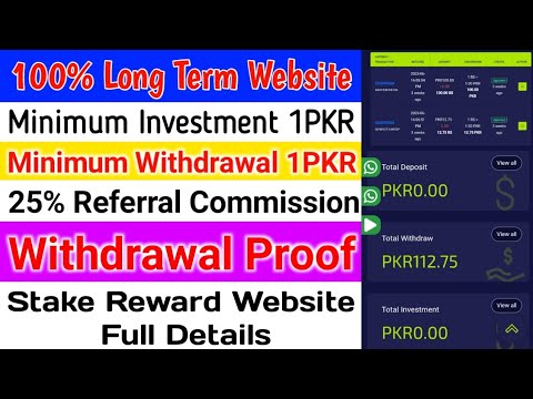 New Pakistani Long Term Website 2023 | Minimum Investment 1PKR | Stake Reward Website Full Details