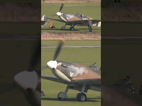 Rare Mk.I Spitfires starting-up at Duxford