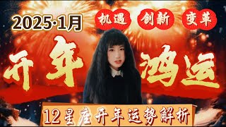 12星座开年运势全解析|星象事实|塔罗占卜|变革|创新|从头再来|2025|1月