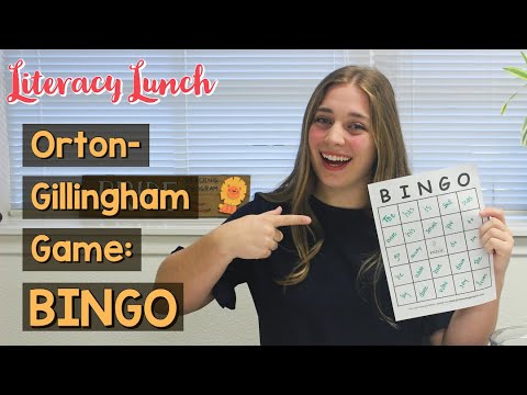 Orton-Gillingham Game: BINGO