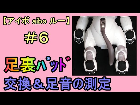 【06 足裏パッドの交換＆足音の測定 Replacing the sole pads】アイボ aibo ルー Lou