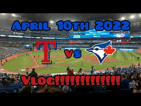 Texas Rangers Vs Toronto Blue Jays April 10th 2022 VLOGGGGG!!!!! LOTS OF HOME RUNS MUST SEE