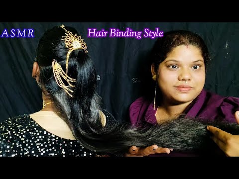 ASMR-Doing My Elder Bro Hair Transformation Girl  Hair Binding Style (Tingle's) @asmrsangi7044 🌹❤️💈