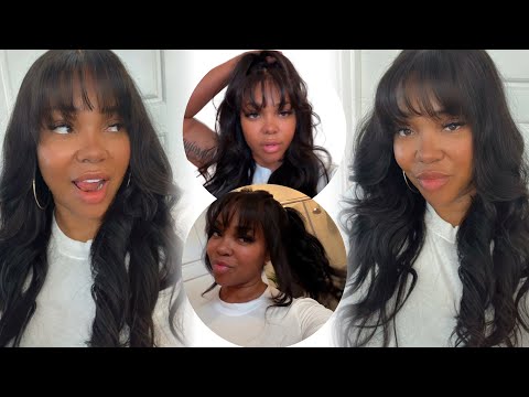 *NEW Outre Beginner Wig!* Fluffy Loose Wave With 70's Inspried Curtain Bangs Wig~ FT.Nadula Hair