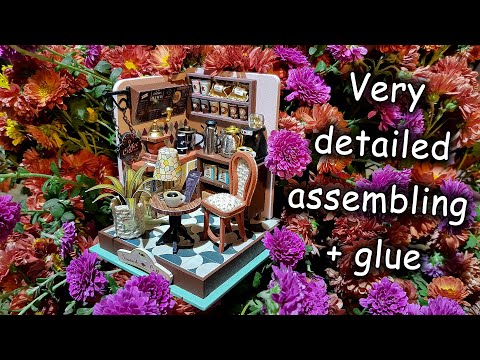 Very detailed assembling DIY miniature dollhouse kit Transit Coffee Hongda craft