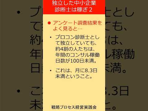 中小企業診断士（独立組）の本当の稼ぎを知ろう #shorts