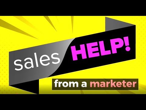 Sales Support from a Marketer