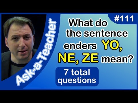 What do Japanese sentence enders YO, NE and ZE mean? Ask a Teacher #111