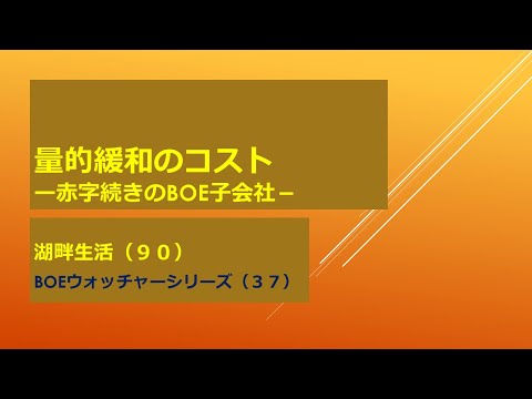 湖畔生活（９０）量的緩和のコスト