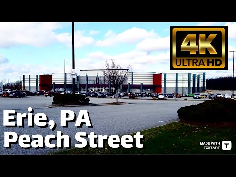 【4K】Upper Peach Street (PART 3) - Erie PA - Day Walk - Nov 2023