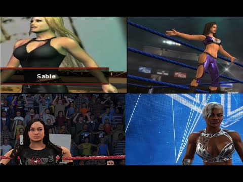 WWE Female Wrestlers Video Game Entrance Evolution