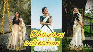 Traditional wear kerala Dhavani🔥 #dhavani #kerala #instyle