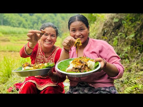 Katahar(jackfruit)ko tarkari ra bungurko masu🤤.aaj pirole sato layo#siruthapamagar#villagelife#vlog