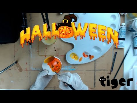 Dipingo la zucca di Tiger (Tutorial) 🎃Speciale Halloween 🎃