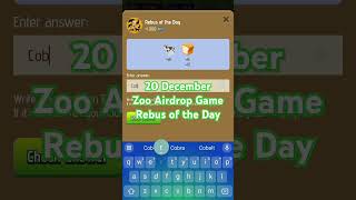 Zoo Airdrop Game Rebus of the Day #zoo #airdrop #game #rebus #reward #feeds #short #gaming