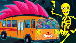 Skeleton Wheels On The Bus Dance + Spooky Scary Nursery Rhymes For Kids By Kids Shows Club