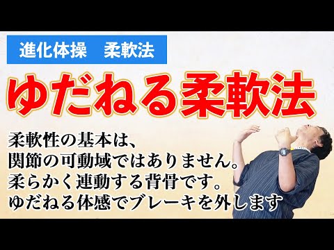 進化体操柔軟法　背骨を柔らかくする基礎の基礎　可動域を広げようとしないで壁に我が身をゆだねると、たちまちブレーキが外れます