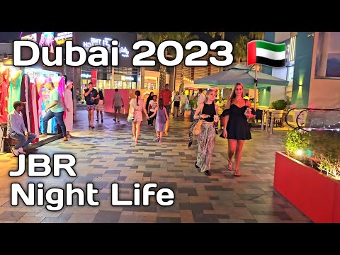 Dubai 🇦🇪 JBR Night Life | Jumeirah Beach Residence | Walking Tour | 4K HDR