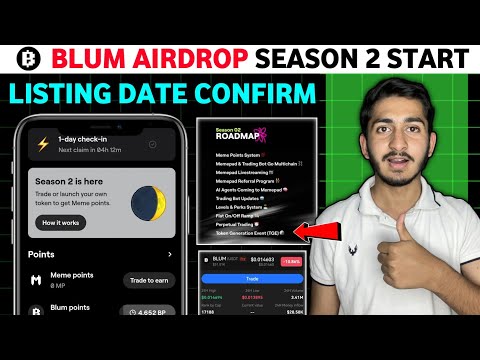 Blum Airdrop season 2 is here | Blum airdrop listing date | Blum new update today