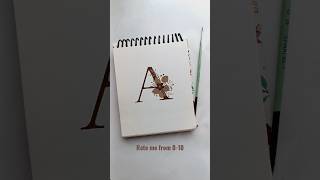 Coffee Painting Letter A #coffeepaintingtutorial #shorts #art #tutorial #lettering #coffeepainting