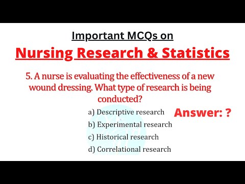 Nursing Research & Statistics Important MCQs questions with answers for Nursing professionals