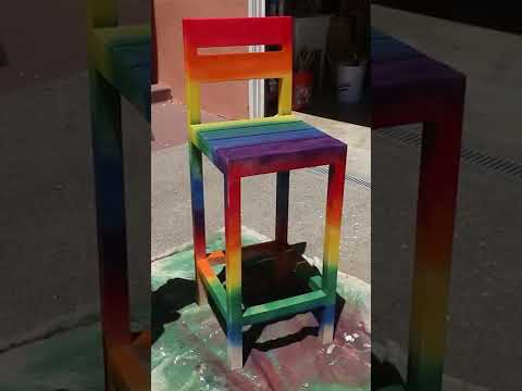 a rainbow barstool  🌈