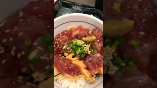 #なか卯　漬けまぐろ🍣鉄火丼🔥＋ミニうどん美味すぎナイス👍👍👍😭