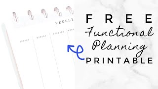 🕑 Functional Planning Technique | Free Printable! | ADHD