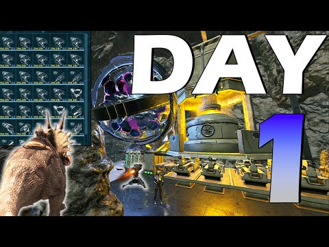 How a 20,000 Hr Duo Claims Skylight and Raids OIL Cave Day 1! | Ark PvP