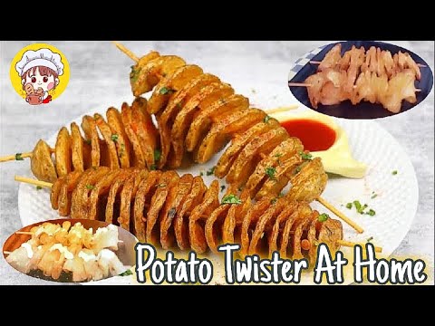 Potato Tornado Recipe Without Machine || Street Style Potato Twister Recipe