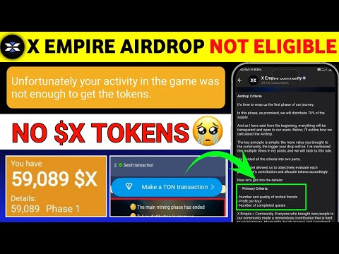 😢 Unfortunately your activity in the game 🎮 was not enough to get the tokens | $X Token Not Received