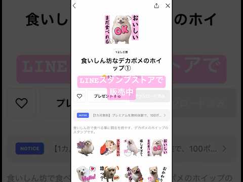 【お知らせ】ホイップのLINEスタンプが出来ました♪【LINEスタンプストアにて販売中】　#cooking #LINEスタンプ　#shorts