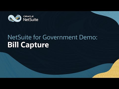 Bill Capture Using OCR in Oracle NetSuite for Government