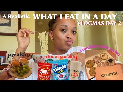 Vlogmas Day 2: What I Eat In A Day🍇🍳🍪