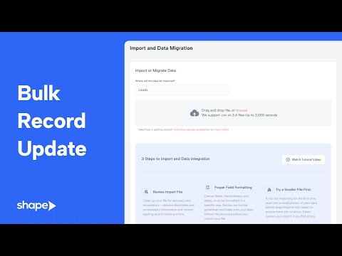 Bulk Record Update in Shape Software