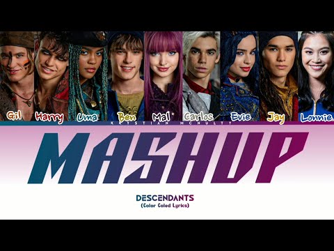 Descendants - Mashup It's Going Down / Night Falls (Color Coled Lyrics)