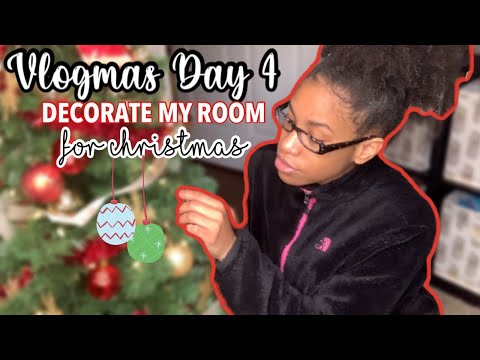 Decorating My Room For Christmas 2020 | CLEAN AND DECORATE WITH ME | Vlogmas Day 4!