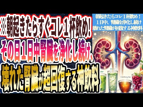 【朝起きたらすぐコレ１杯飲め!】「その日１日中腎臓を浄化し続け、壊れかけた腎臓が超回復する神飲料」を世界一わかりやすく要約してみた【本要約】